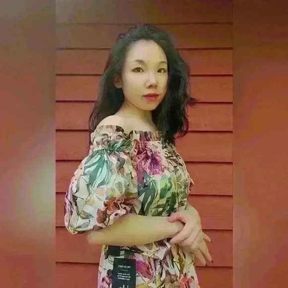 Lulu's She's the One Beige Floral Print Off-The-Shoulder Midi Dress size… - Picture 5 of 15